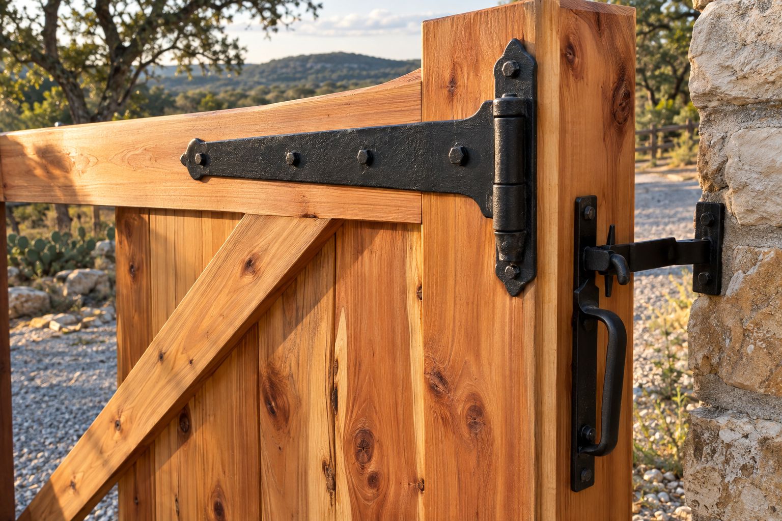 Cedar gate detail