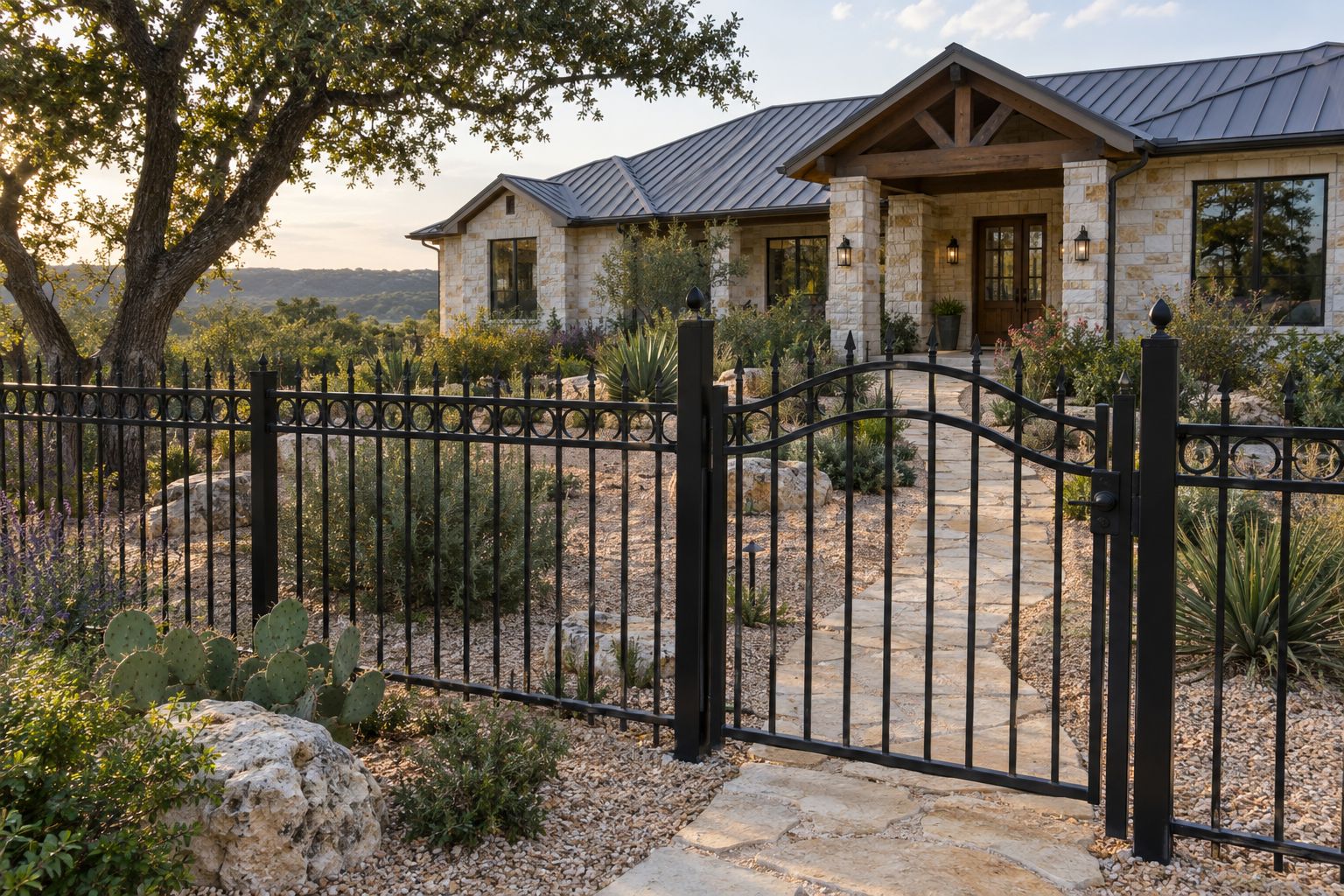 Ornamental steel fence